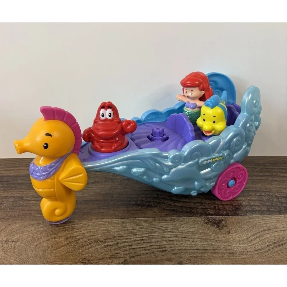 Disney Little People The Little Mermaid Ariel's Light Up Musical Sea Carriage
